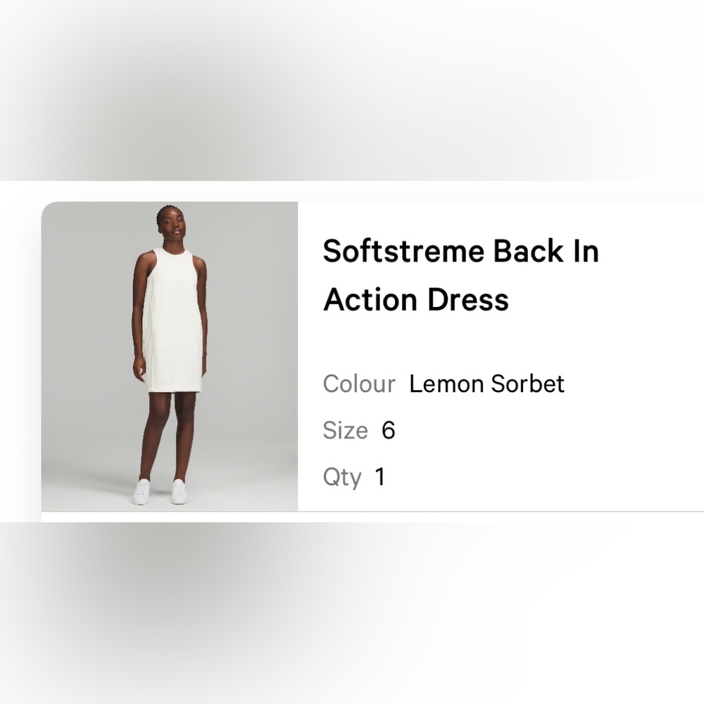 Lululemon Back in Action Dress Lemon Sorbet